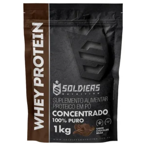 Whey Protein Concentrado 1Kg - Chocolate Belga- Importado - Soldiers Nutrition